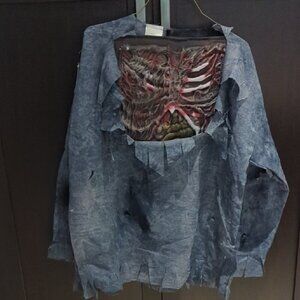 Teen Zombie Clown Costume Top With Mask - Size 14-16 NWT